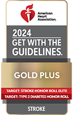 Get With The Guidelines® Stroke Gold Plus with Target: Stroke Honor Roll Elite and Target: Type 2 Diabetes Honor Roll