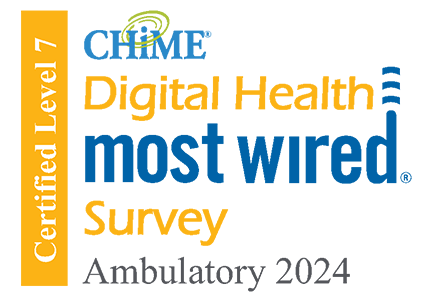 CHiME Digital Health Most Wired logo Ambulatory 2024 Certified Level 7