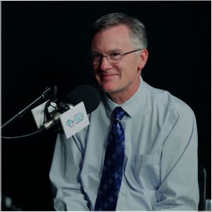 Dr. Kevin Dieckhaus at UConn Health Pulse microphone